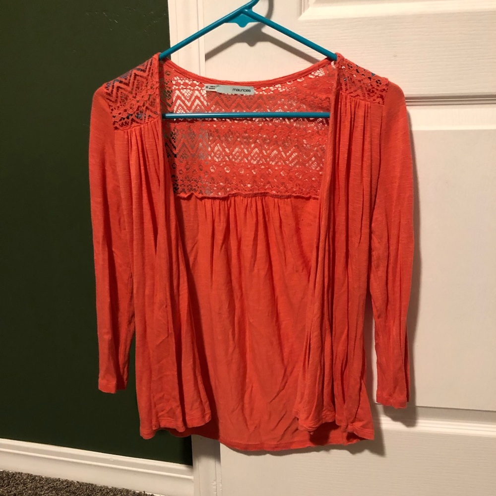 Coral cardigan